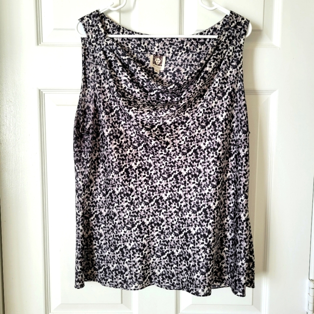 Anne Klein 16 satiny cowl neck top
